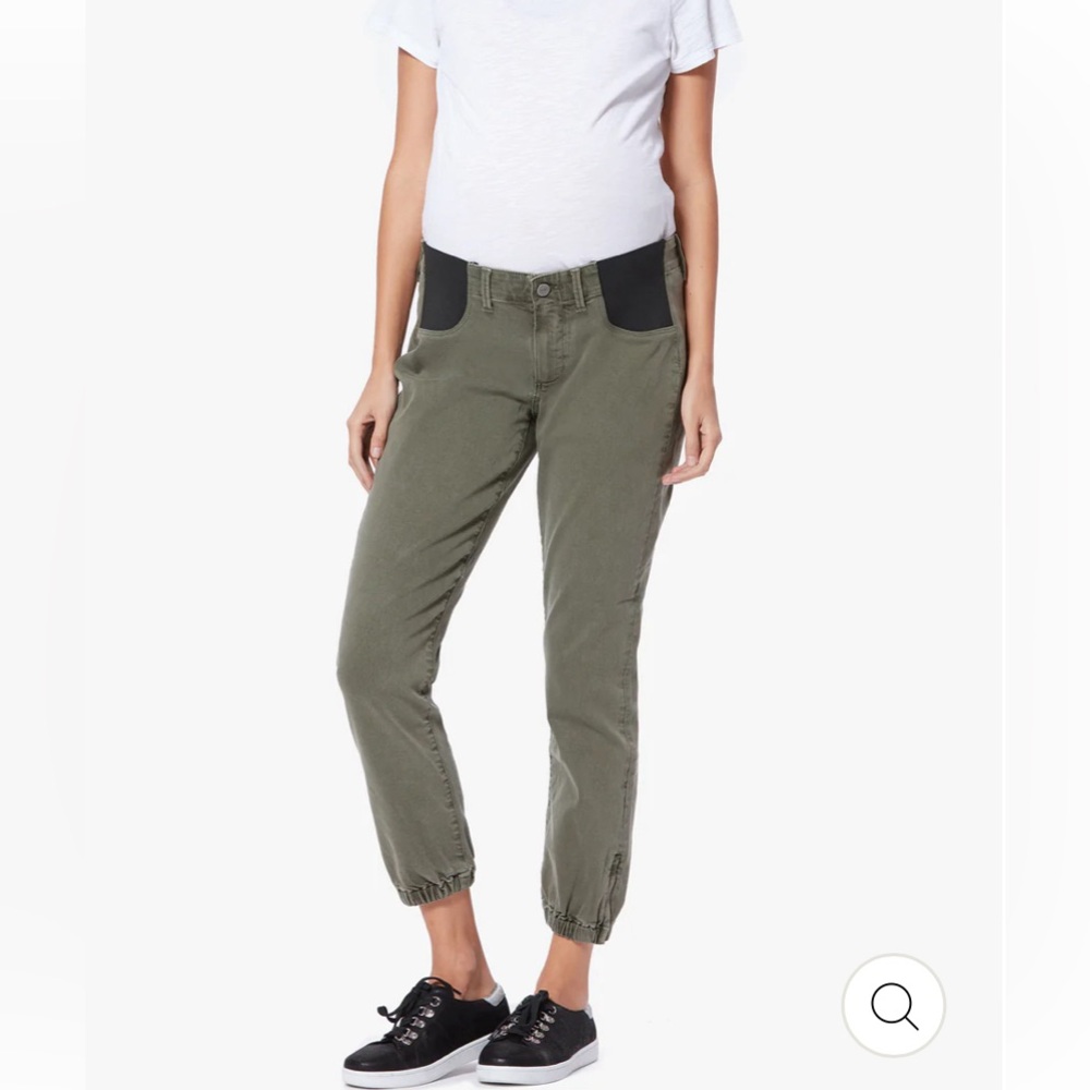 Paige Mayslie maternity joggers in vintage green
